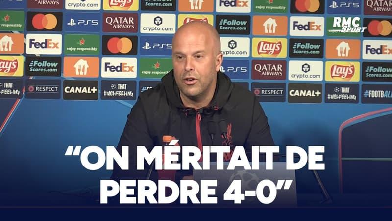 Slot reconnaît la domination du PSG : "On méritait de perdre 4-0"
